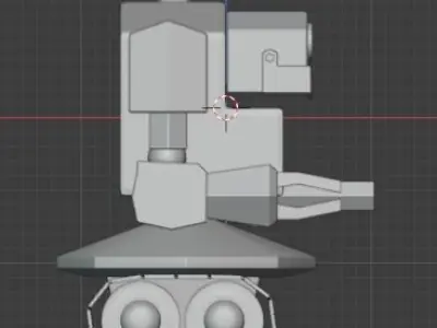  low poly Robot tank Free low-poly 3D model