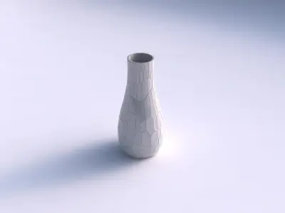 Vase curved with fine organic cells 3D print model