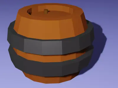 Barrel Free low-poly 3D model