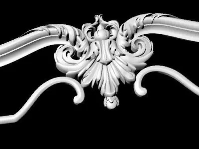 Central decor ornament for furniture 3D model 720