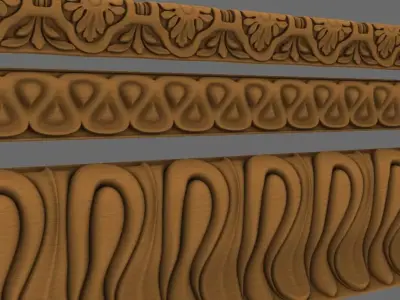 IMM ORNAMENT CURVE BRUSHES 3D model