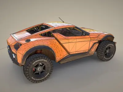 Zarooq Racer Car Low-poly 3D model