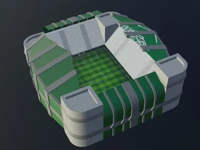 Football Stadium - Saudi Arabia Low-poly 3D model