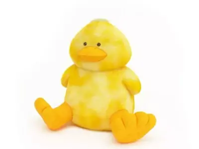 Yellow Stuffed Duck 3D model