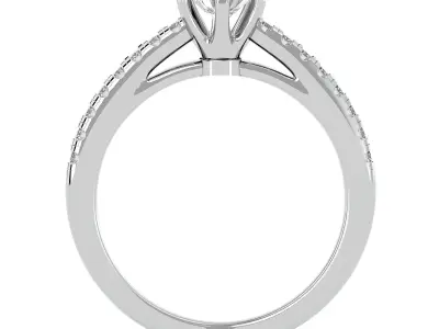 Solitaire ring model 3D print model shop