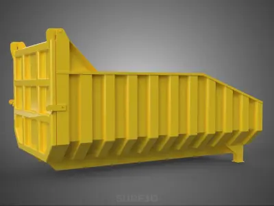 BED DUMP BODY BOX CONTAINER BIN CARGO TRUCK VEHICLE PICK UP CAR 3D model