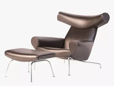 Ej 100 Oxchair Erik Jrgensen Easy Armchair By Hans J Wegner 3D model