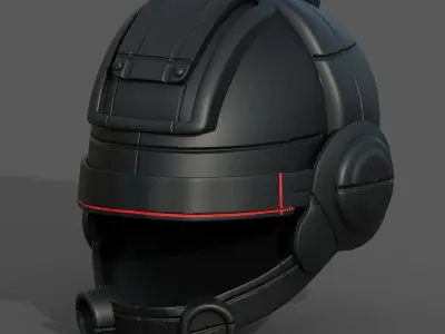 Helmet scifi fantasy futuristic military  Low-poly 3D model purchase