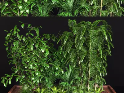 Garden set bush and Tree Set05 3D model