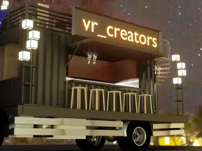 truck cafe  Free 3D model