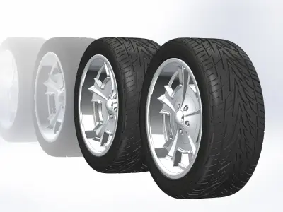 Custom wheels HRBB Griffin for your scale model 3D print model