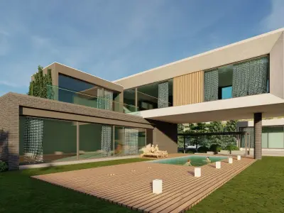 MODERN VILLA 3D model 7