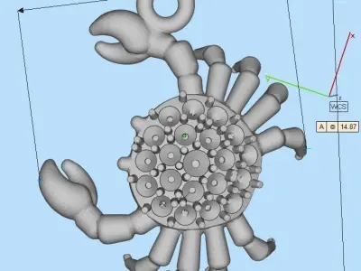 pendant crab 3D print model