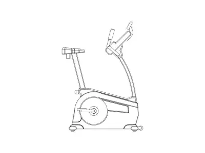 stationary Bike 3d Model 3D model