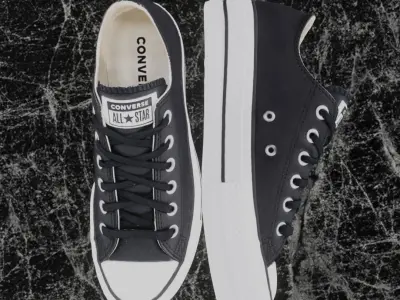 CONVERSE 3D SHOES - BLACK LOW Low-poly 3D model