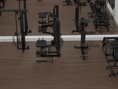 3D Gym Equipment Pack 3D model