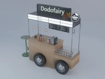 Pastry cart 3D model