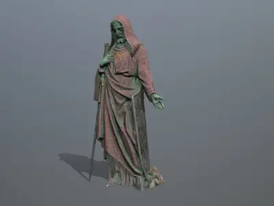 statue 3 Low-poly 3D model