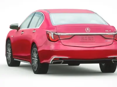 Acura RLX hybrid 2019 Low-poly 3D model