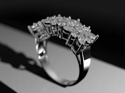 WEDDING LUXURY RING  3D print model