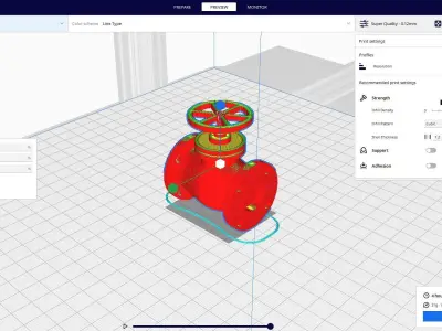 Globe Valve 3D print model