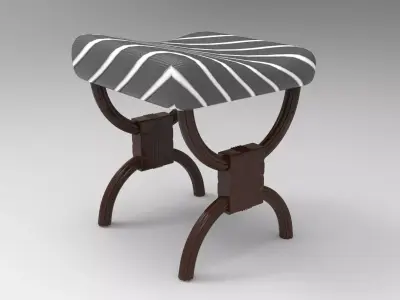 Lukop Stool Low-poly 3D model