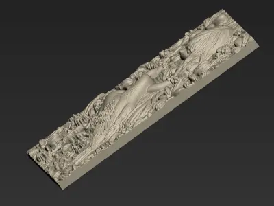 A Little Girl Feeding Pigeon A1 3D print model