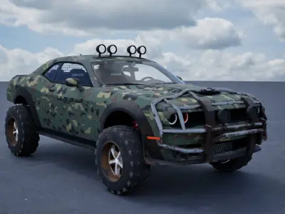 Dodge Challenger SRT Camo 3D model