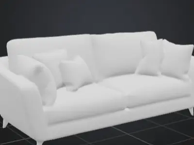 Luxurious Sofa Free low-poly 3D model