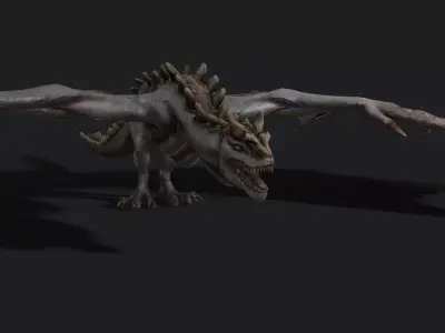 3d Wyvern Low-poly 3D model