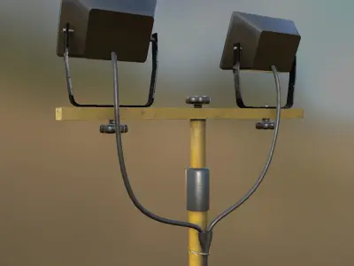 Worn Construction Site Spot Model 3D model