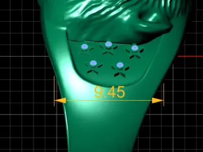 POLARBEAR FACE RING 3D PRINTABLE MODEL 3D print model