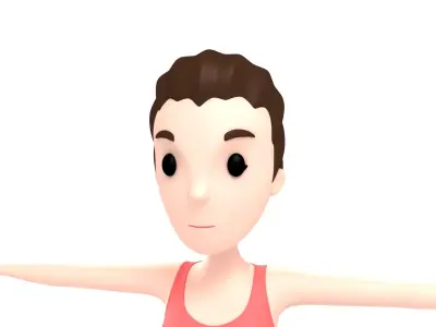 CartoonGirl002 Sport Girl 3D model