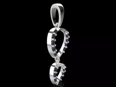 Women Pendant Chain Design Jewelry model jp0111 3D print model