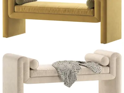 Mitchell Accent Bench By Burke Decor 3D model