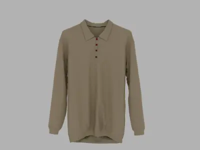 Sweater polo shirt on hanger Low-poly 3D model