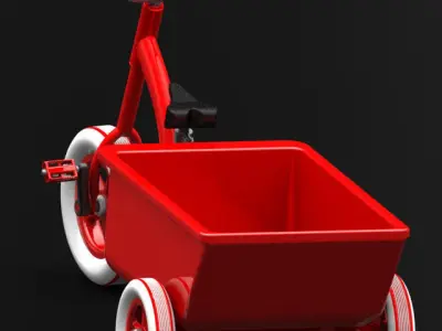 Little Red Riding Tricycle Free 3D model