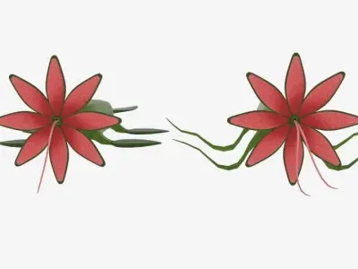  Crawling Monster Flower  Low-poly 3D model