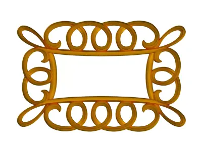 frame square with swirls Free 3D model