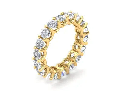 U Shaped Eternity Ring 3 point 6 mm stone size swiss 11 and EU51 3D print model