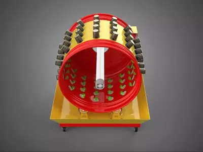 STEEL DRUM ROTARY HYDROPONIC SPIN GARDEN PLANT FARM SYSTEM WHEEL 3D model