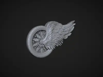 winged wheel 3D print model
