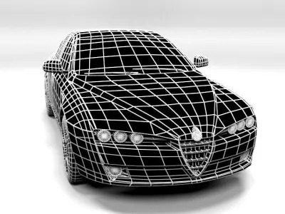 ALFA ROMEO 159 LOWPOLY Low-poly 3D model