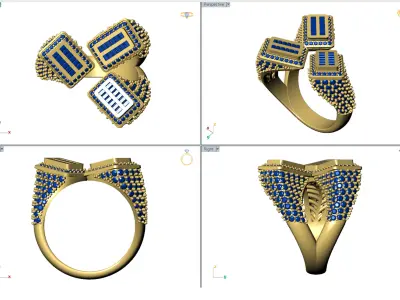 Cocktail ring 3D print model