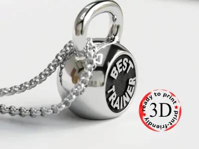 Kettle bell pendant for the best trainer 3D print model