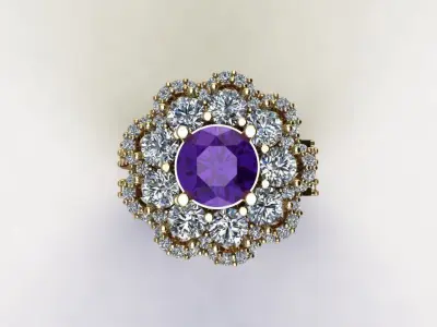 women ring for Asia country jewelry R71 3D model