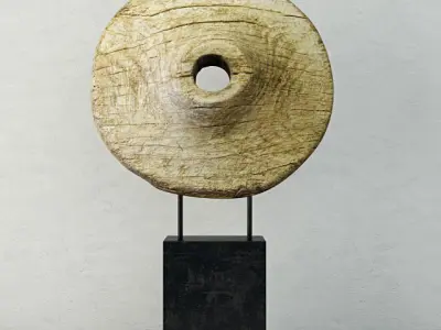 Old Wood Wheels on Stand Collection