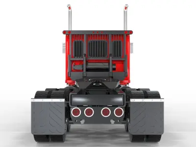 Day cab Flat top Kenworth c500 2020 3D model