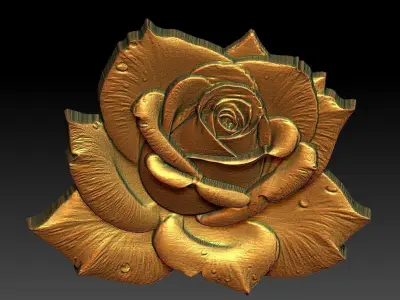 15 Rose CNC Relief Model 3D print model