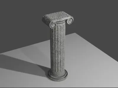 Roman Column Jonic Style - Low Poly - Coluna Romana Low-poly 3D model